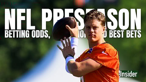 Joe Burrow of the Cincinnati Bengals delivers a pass against the Washington Commanders in NFL preseason action