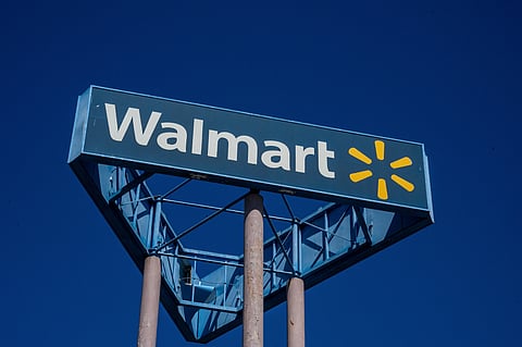Signage at a Walmart store