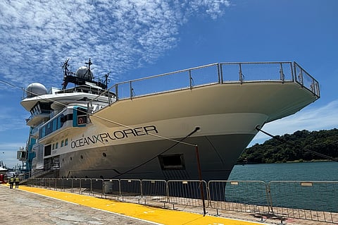 Advanced research vessel OceanXplorer in Singapore.
