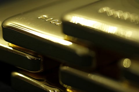 One-kilogram gold bars in Tokyo, Japan.