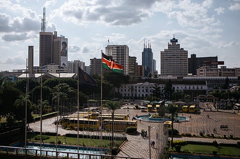 The financial district in Nairobi, Kenya.