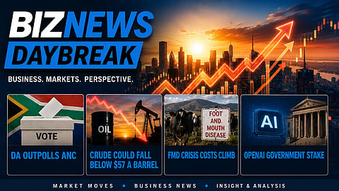 BN Daybreak: DA overtakes ANC in by-elections; FMD costs mount; Oil prices set to slide