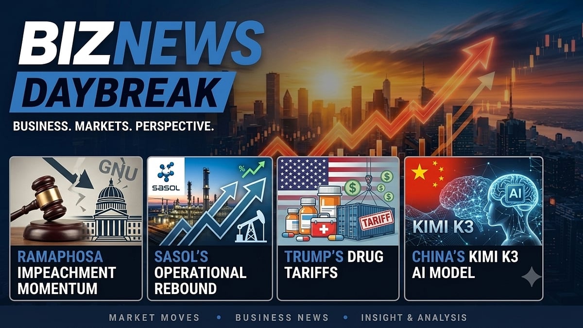 BN Daybreak: Ramaphosa impeachment risk; Sasol's boom; China's Kimi K3 AI model; Trump tariffs