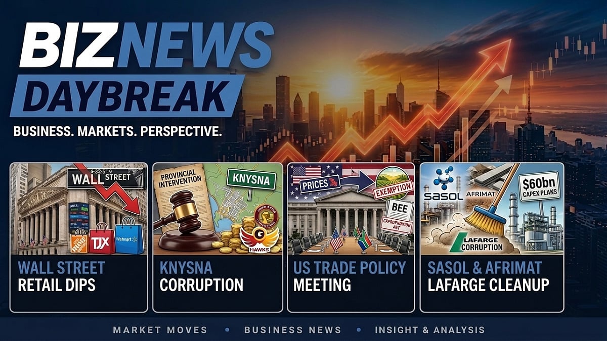 BN Daybreak: US-SA trade ultimatum; Baloyi on Sasol's profit pivot; Knysna's crisis; Lafarge cleanup