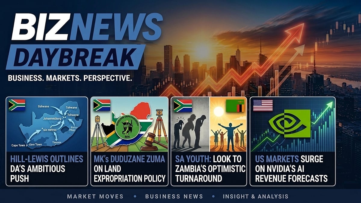 BN Daybreak: DA eyes 6 metros; Zuma on MK's land plans; Zambia lessons; Cape Town costs; Nvidia