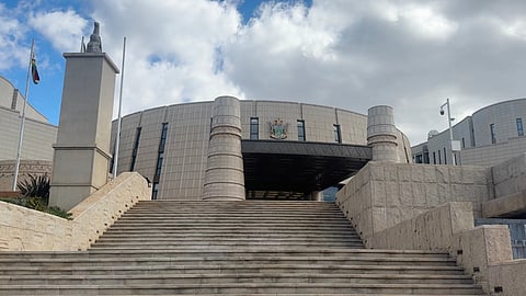 27 July 2026, Zimbabwe, Harare: The Parliament building in Mount Hampden, on the outskirts of Zimbabwe's capital. Photo: Columbus Mavhunga/dpa (Photo by Columbus Mavhunga/picture alliance via Getty Images)