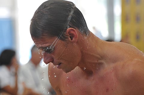 PORT ELIZABETH, SOUTH AFRICA - 13 April 2011: South African Olympic swimmer Roland Schoeman at the Telkom SA National Championships in Port Elizabeth, South Africa on 13 April 2011. (Photo by Gallo Images/Foto24/Deon Ferreira)