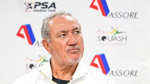 JOHANNESBURG, SOUTH AFRICA - JANUARY 20: Barry Hendricks (President) of SASCOC during the Squash Sponsorship announcement at Fricker Road on January 20, 2026 in Johannesburg, South Africa. (Photo by Sydney Seshibedi/Gallo Images)