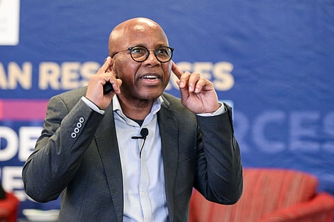 CAPE TOWN, SOUTH AFRICA - APRIL 24: Mteto Nyati (Chairperson of Eskom) delivers keynote address at University of the Western Cape on April 24, 2025 in Cape Town, South Africa. This event is a unique opportunity to engage with a leading figure in the field and to discuss the vital issues of governance and ethical leadership. (Photo by Gallo Images/Jeffrey Abrahams)