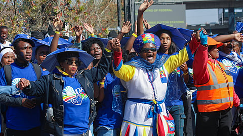 JOHANNESBURG, SOUTH AFRICA - AUGUST 08: General views at the Democratic Alliance 2026 Manifesto Launch at Mary Fitzgerald Square on August 08, 2026 in Johannesburg, South Africa. The 2026 South African municipal elections will be held on 4 November 2026 across South Africa, to elect councils for all district, metropolitan and local municipalities in each of the country's nine provinces. (Photo by Gallo Images/Fani Mahuntsi)