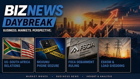 BN Daybreak: Bozell on the failed five asks; Mchunu raid; Wheatley's debarment; Calitz on Eskom