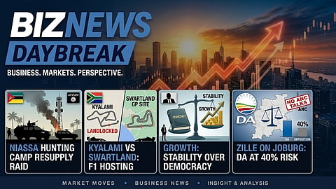 BN Daybreak: IS raid in Niassa; Froneman's F1 bid; Cilliers on democracy; Zille rules out ANC