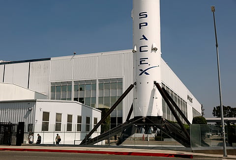 SpaceX Reports First Quarterly Earnings Since Going Public
HAWTHORNE, CALIFORNIA - AUGUST 04: A SpaceX Falcon 9 rocket is displayed at a SpaceX facility on August 04, 2026 in Hawthorne, California. SpaceX is set to release its first earnings report since its June IPO today after the closing bell, with analysts focused on the company's Starlink growth, AI spending and guidance as shares have fallen sharply from their post-IPO highs. (Photo by Justin Sullivan/Getty Images)