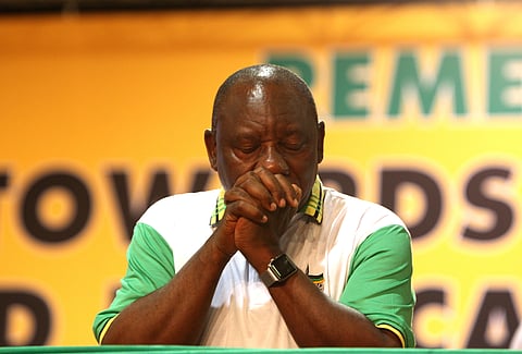 JOHANNESBURG, SOUTH AFRICA – DECEMBER 18: ANC President Cyril Ramaphosa during the party’s 54th elective conference on December 18, 2018 in Johannesburg, South Africa. (Photo by Gallo Images / Sunday Times / Simphiwe Nkwali)