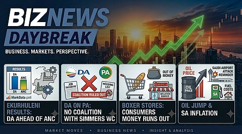 BN Daybreak: DA edges ANC in Ekurhuleni, Simmers rules out working with PA, SA consumers squeezed
