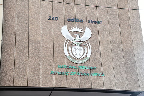 PRETORIA, SOUTH AFRICA - MAY 19: National Treasury building during the VAT victory march to the National Treasury on May 19, 2025 in Pretoria, South Africa. This march celebrates the recent suspension of the proposed Value-Added Tax (VAT) increase, which the EFF views as a significant triumph for the working-class and impoverished communities. (Photo by Gallo Images/Frennie Shivambu)