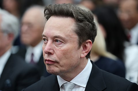 WASHINGTON, DC - OCTOBER 08: Tesla and SpaceX CEO Elon Musk attends the Golden Age of American Innovation Summit at the Institute of Peace on October 08, 2026 in Washington, DC. Trump is expected to award some of the nation's highest scientific honors to technology leaders including Elon Musk, Sergey Brin, Jensen Huang, Lisa Su, Michael Dell, and Satya Nadella. (Photo by Win McNamee/Getty Images)