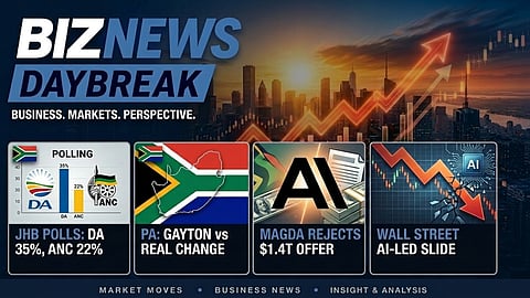 BN Daybreak: DA leads Joburg poll; Moeng on McKenzie; Wierzycka’s Anthropic bet; Max Smart’s rise