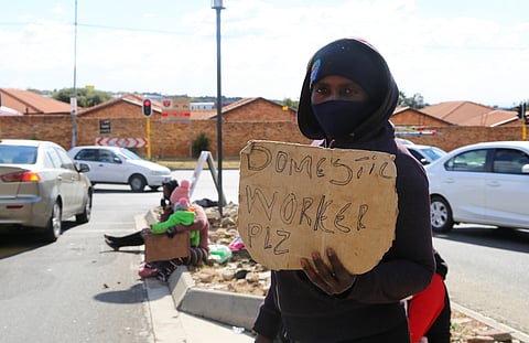 JOHANNESBURG, SOUTH AFRICA - JUNE 04: General view of job seekers on June 04, 2021 in Johannesburg, South Africa. According to media reports, South Africa’s official unemployment rate rose to 32.6% between January and March (the first quarter) of 2021, from 32.5% in the last quarter of 2020. (Photo by Gallo Images/Luba Lesolle)