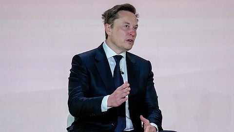Elon Musk, chief executive officer of Tesla Inc., during the launch of America.gov in Washington, DC, US, on Tuesday, Sept. 29, 2026. The new website is designed to help Americans access federal information and resources currently spread among numerous agencies. Photographer: Daniel Heuer/Bloomberg via Getty Images