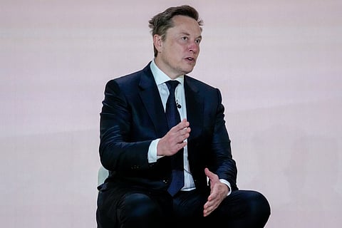 Elon Musk, chief executive officer of Tesla Inc., during the launch of America.gov in Washington, DC, US, on Tuesday, Sept. 29, 2026. The new website is designed to help Americans access federal information and resources currently spread among numerous agencies. Photographer: Daniel Heuer/Bloomberg via Getty Images