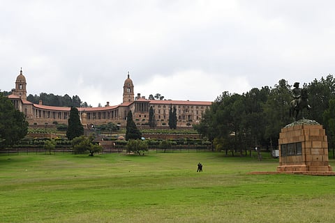 PRETORIA, SOUTH AFRICA - APRIL 27: A general view of the Union Buildings during national lockdown on April 27, 2020 in Pretoria, South Africa. The Union Buildings form the official seat of the South African Government and also house the offices of the President of South Africa. (Photo by Gallo Images/Lee Warren)