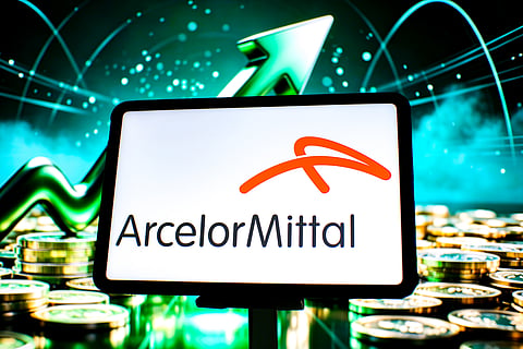 CHINA - 2026/09/01: In this photo illustration, an ArcelorMittal logo is displayed on a tablet screen. (Photo Illustration by Sheldon Cooper/SOPA Images/LightRocket via Getty Images)
