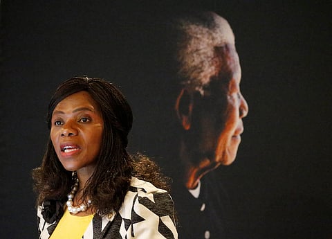 Public Protector Thuli Madonsela speaks at the Nelson Mandela Foundation in Houghton, Johannesburg, South Africa. REUTERS/Siphiwe Sibeko/File Photo