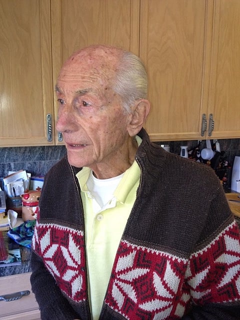 George Palmer shortly before he died, aged 92. Pic: Barry Wood