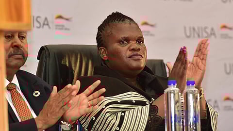 File Photo: Public Service and Administration Minister Faith Muthambi at the International Anti-Corruption Day at UNISA, Pretoria [Photo: GCIS]