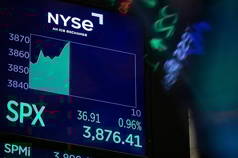 A monitor displays stock market information on the floor of the New York Stock Exchange (NYSE) in New York, US, on Tuesday, Jan. 3, 2023. US stocks fell as losses in Apple Inc. and Tesla Inc. weighed on the S&P 500 and the tech-heavy Nasdaq 100. Photographer: Michael Nagle/Bloomberg