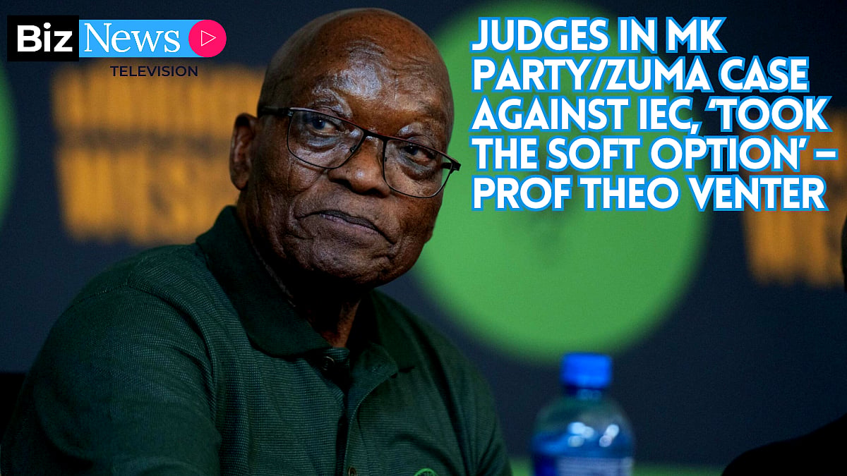 Judges in Zuma IEC case, ‘took the soft option’ – Prof Theo Venter