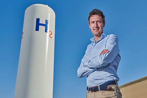 Alexander Saverys, CMBs (Compagnie Maritime Belge) chief executive officer during an interview outside Walvis Bay, Namibia at a new hydrogen, green energy project on Wednesday, May 1 2024. Pic: Waldo Swiegers / Bloomberg