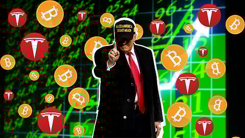  FT: Bitcoin, dollar and Tesla jump as investors pile into ‘Trump trades’
