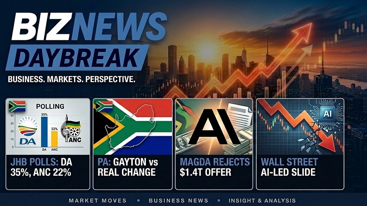DA leads Joburg poll; Moeng on McKenzie; Wierzycka’s Anthropic bet