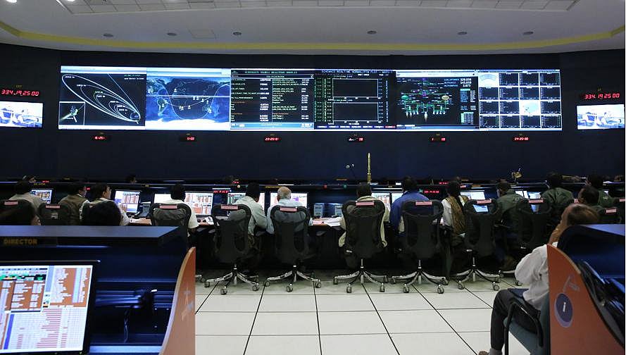 The ISRO control room, ahead of the Mars-Orbit mission (Source: Twitter/@isro)