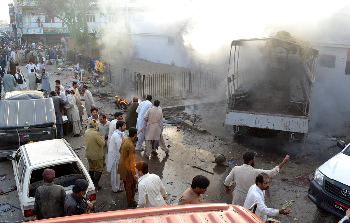 A file image of a bomb blast in the Baloch capital of Quetta. Pakistan has been blaming India for “anti-peace” activities in Balochistan. (Photo: Reuters)