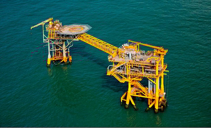 View of Cairn’s oil rig. (Source: Cairn India Website)&nbsp;