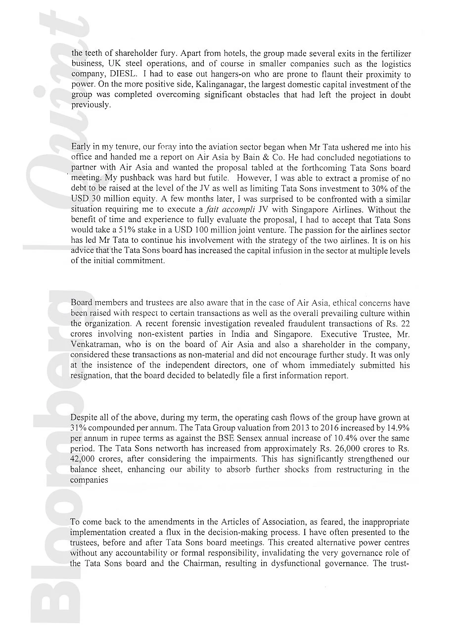 A Full Reproduction Of Cyrus Mistry’s October 25 Letter To The Tata Sons Board
