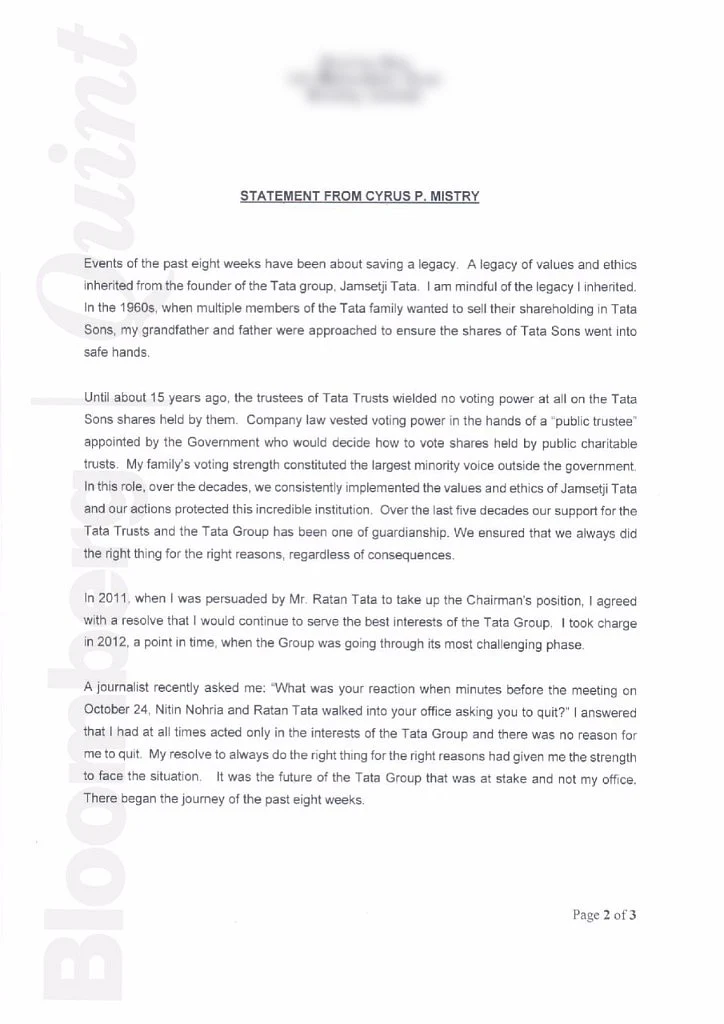 Cyrus Mistry Resigns From All Tata Group Companies, Hints At Moving Court