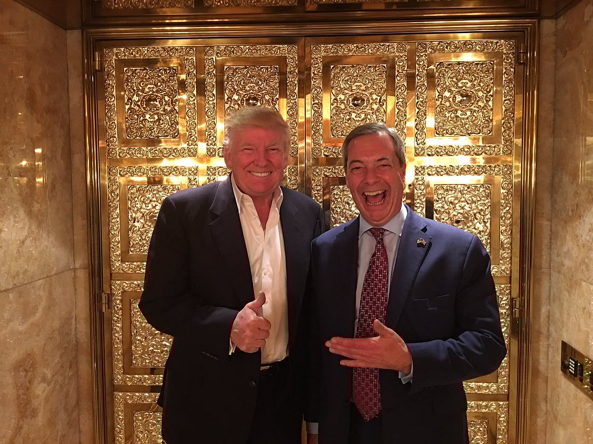 Brexit movement leader Nigel Farage with U.S. President-Elect Donald Trump at Trump Tower in New York City. (Image: Twitter/Nigel Farage)