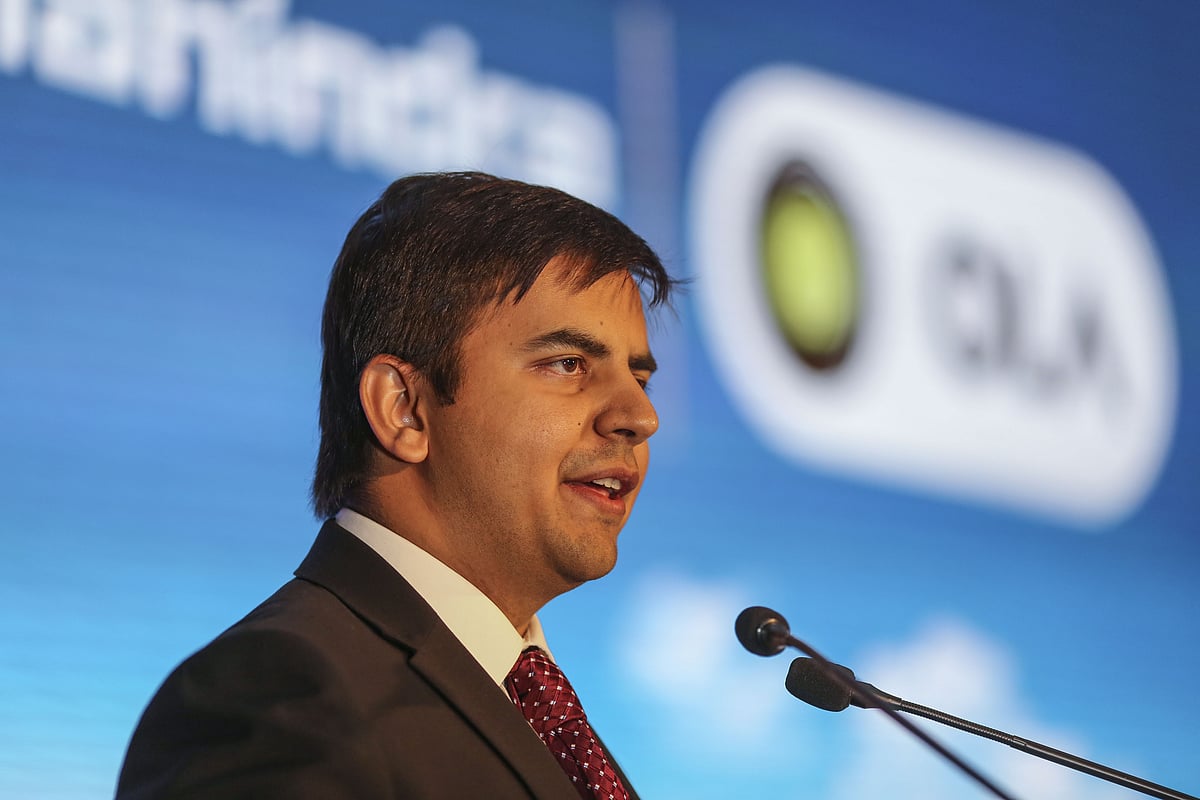 Bhavish Aggarwal, Chief Executive Officer of ANI Technologies, owner of ride-hailing service Ola. (Photograph: Dhiraj Singh/Bloomberg)