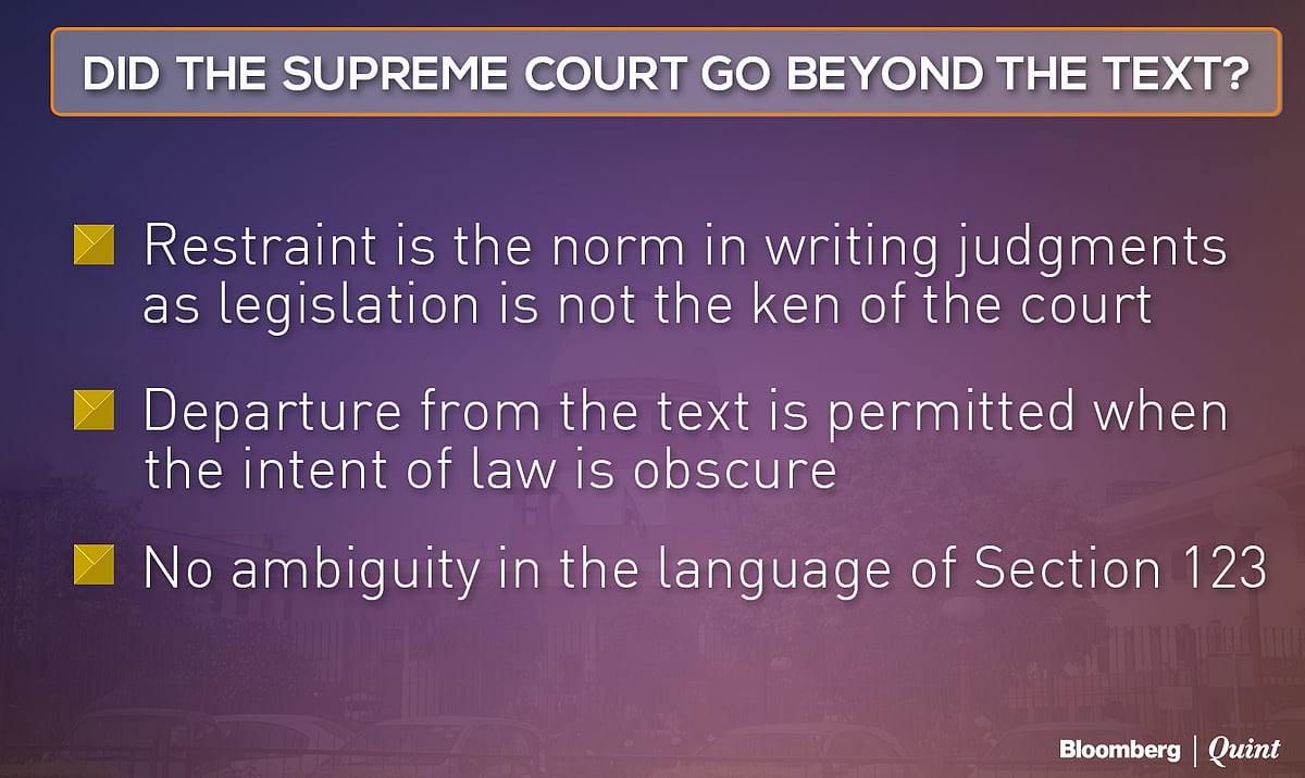 Supreme Court Order On Elections And Religion: Case Of Judicial Legislation?