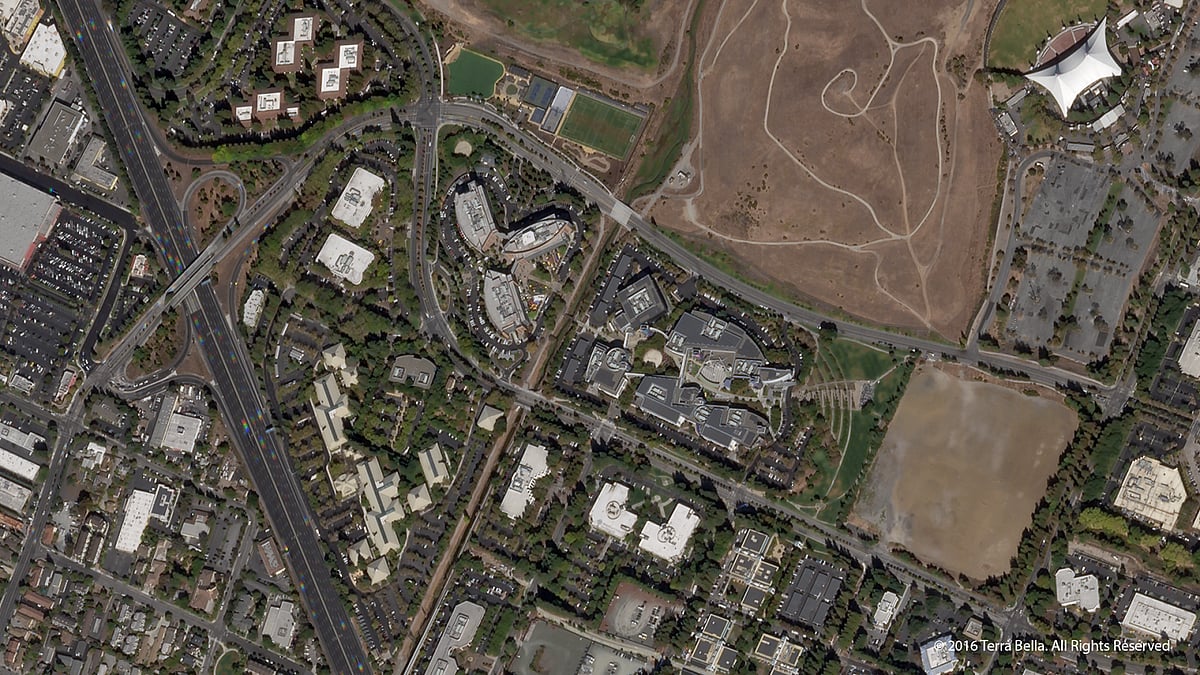 Satellite image of the Google headquarters in California, U.S. (Source: Google Blog)