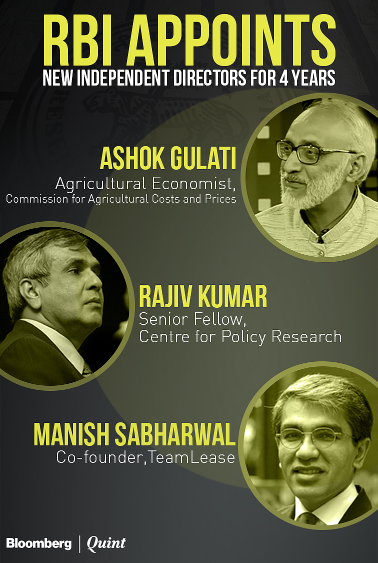 Government Beefs Up RBI Central Board With Three Appointments