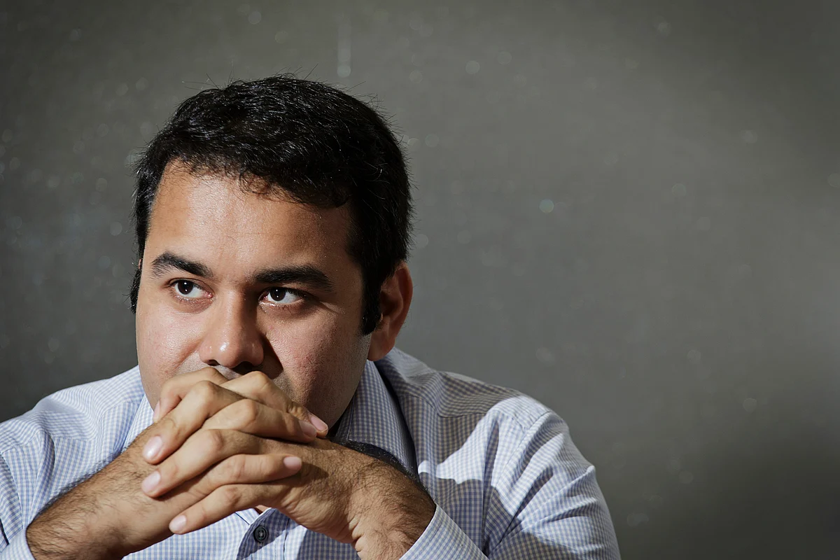 Kunal Bahl, chief executive officer of Snapdeal.com, listens during an interview in New Delhi. (Photographer: Kuni Takahashi/Bloomberg)
