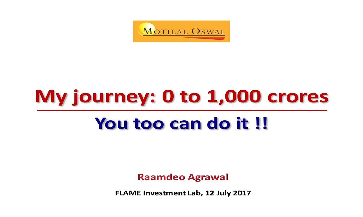 Raamdeo Agrawal’s Journey From A CA Student To Stock Market Expert