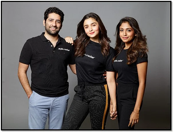 Dhimaan Shah, Co-founder, Alia Bhatt, and Archana Walavalka, Co-founder of StyleCracker. (Source: StyleCracker)