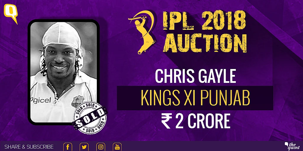 IPL Auction 2018 Day 2: Gayle Goes to KXIP, Parthiv Sold to RCB