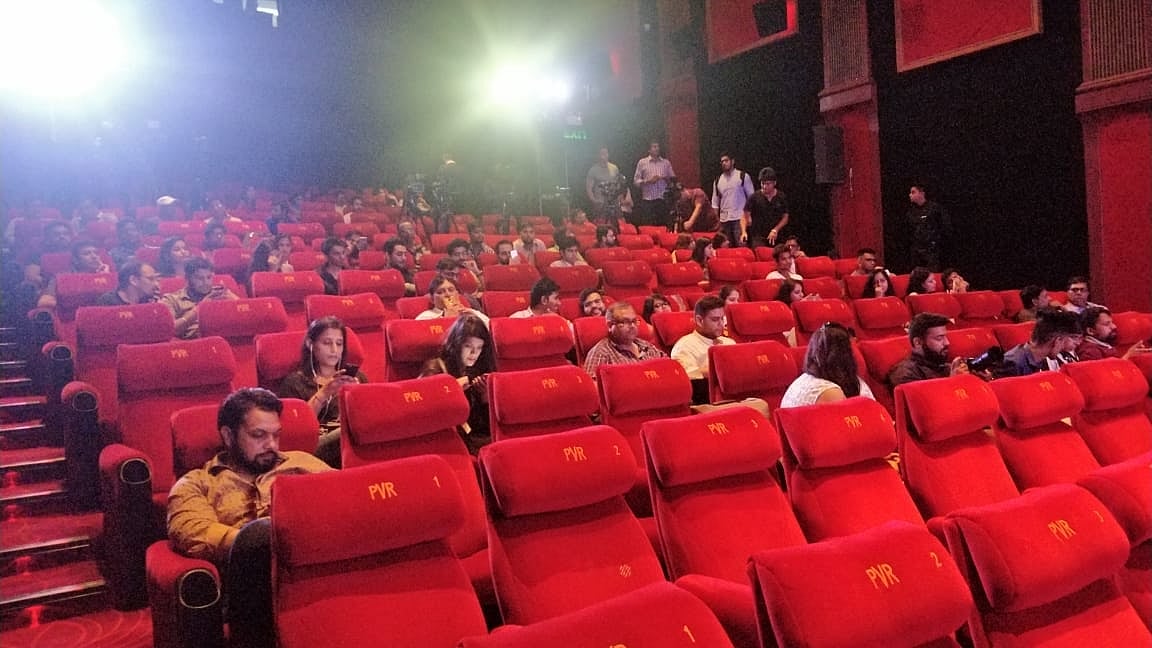 Movie enthusiasts sit in a PVR movie theatre in Gurgaon, India. (Source: PVR Cinema Twitter Page)